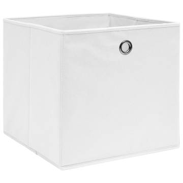 Stylish 4 PCS Storage Boxes | Non-woven Fabric - White