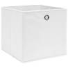 Stylish 4 PCS Storage Boxes | Non-woven Fabric - White