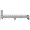 LED Grey Sonoma Bed Frame with Headboard 120x200 cm