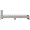 Stylish Bed Frame with LED Headboard - Grey Sonoma 120x190 cm