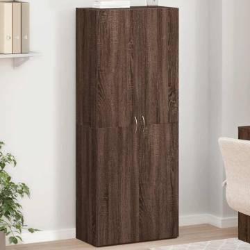 Stylish Brown Oak File Cabinet - 60x32x153 cm | Hipo Market