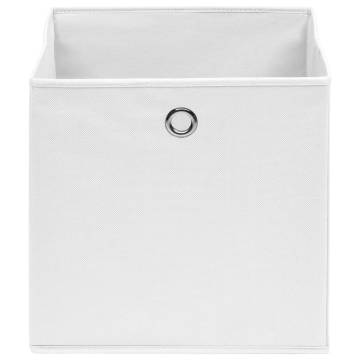 Stylish 4 PCS Storage Boxes | Non-woven Fabric - White