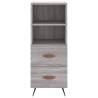 Stylish Highboard Grey Sonoma - 34.5x34x180 cm