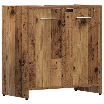 4 Piece Old Wood Bathroom Furniture Set | Durable Design