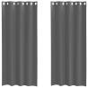 Voile Curtains with Grommets - Dark Grey 140x245 cm - 2 pcs