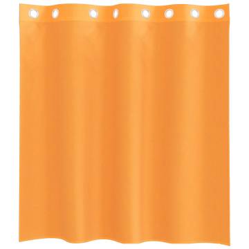 Voile Curtains with Grommets - Orange 140x140 cm | Hipo Market