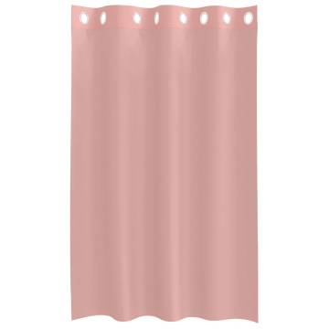 Pink Voile Curtains with Grommets – 2 pcs 140x175 cm