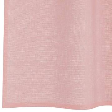 Pink Voile Curtains with Grommets – 2 pcs 140x175 cm