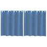 Voile Curtains with Grommets 2 pcs Royal Blue - Hipomarket