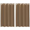 Light Brown Voile Curtains with Grommets - 2 pcs