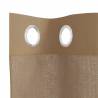 Light Brown Voile Curtains with Grommets - 2 pcs