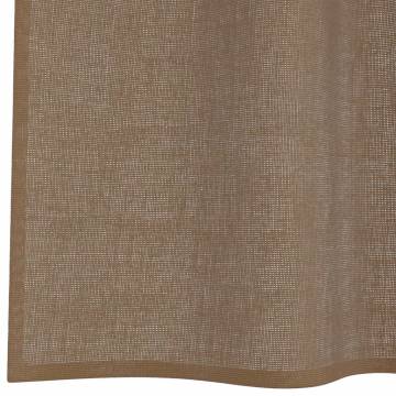 Voile Curtains with Grommets - Light Brown, 2 pcs | Hipo Market