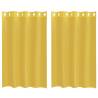 Voile Curtains with Grommets - Yellow | 2 pcs | HipoMarket