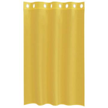 Voile Curtains with Grommets - Yellow | 2 pcs | HipoMarket