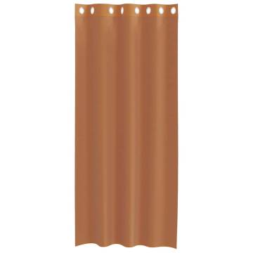 Voile Curtains with Grommets 2 pcs - Terracotta | HipoMarket