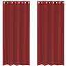 Elegant Wine Red Voile Curtains with Grommets - 2 pcs