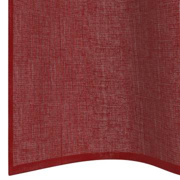 Elegant Wine Red Voile Curtains with Grommets - 2 pcs