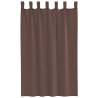 Voile Curtains with Rod Pockets - 2 pcs Brown | Hipo Market