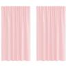 Light Pink Voile Curtains with Loops - 140x140 cm | HipoMarket