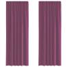 Voile Curtains with Loops - Purple 140x260 cm - 2 pcs