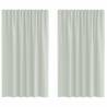 Voile Curtains with Loops 2 pcs Light Grey - 140x175 cm