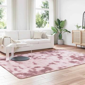 Shaggy Rug High Pile Dusty Pink - 200x290 cm Polyester