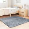 Shaggy Rug High Pile Silver Grey 120x120 cm - Stylish Comfort