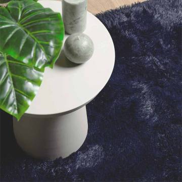 Shaggy Rug High Pile Navy 160x160 cm - Stylish Comfort