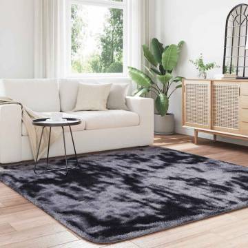 Shaggy Rug High Pile Dark Grey 200x200 cm | HipoMarket