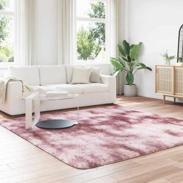 Shaggy Rug High Pile Dusty Pink 240x240 cm - Hipomarket