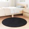 Shaggy Rug High Pile Black 100x100 cm | Hipomarket