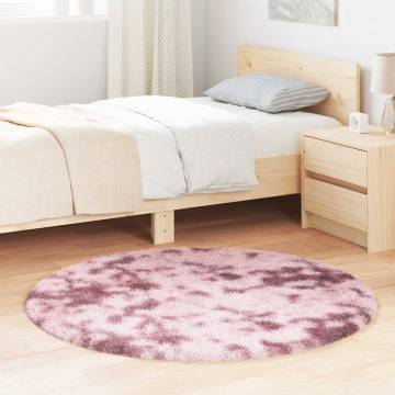 Shaggy Rug High Pile Dusty Pink 120x120 cm - Hipomarket