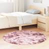  Shaggy Rug High Pile Dusty Pink 120x120 cm Polyester Colour dusty pink Size 120 x 120 cm Shape round 