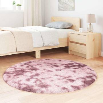 Shaggy Rug High Pile Dusty Pink 120x120 cm - Hipomarket