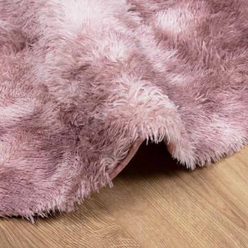 Shaggy Rug High Pile Dusty Pink 120x120 cm - Hipomarket