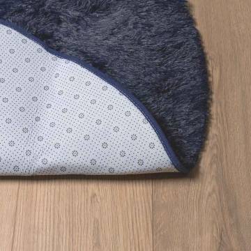 Shaggy Rug High Pile Navy 120x120 cm - Soft & Durable