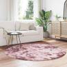 Shaggy Rug High Pile Dusty Pink 160x160 cm Polyester - HipoMarket