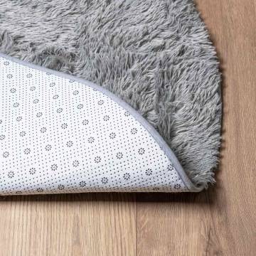 Shaggy Rug High Pile Silver Grey 200x200 cm | Hipomarket