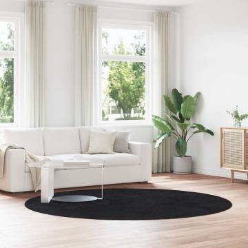 Shaggy Rug High Pile Black 240x240 cm - Elegant Comfort