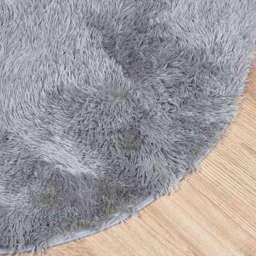 Shaggy Rug High Pile Silver Grey 240x240 cm | Hipo Market