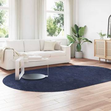 Shaggy Rug High Pile Navy 300x200 cm | Hipo Market