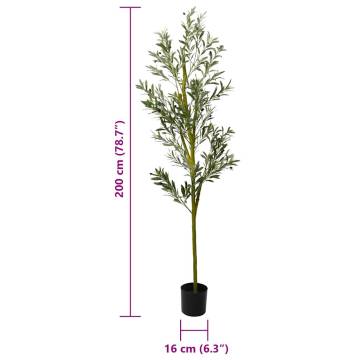 Artificial Olive Tree 800 Leaves 200 cm Green - Hipomarket