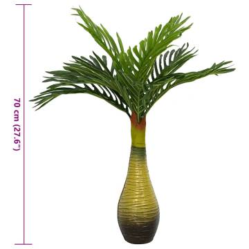 Artificial Palm Plant 9 Leaves 70 cm - Fresh Green Decor