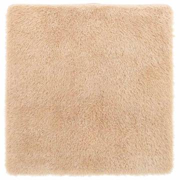 Shaggy Rug High Pile Beige 200x200 cm | HipoMarket