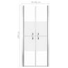 Half Frosted Shower Door ESG 86x190 cm | Hipomarket UK