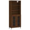 Elegant Highboard Brown Oak - Ample Storage & Stylish Design