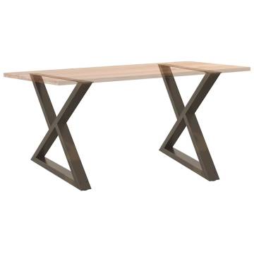 Dining Table Legs 2 pcs Natural Steel - Stylish & Durable | HipoMarket