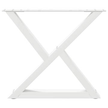 White Coffee Table Legs - 60x(42-43.3) cm Steel (2 pcs)