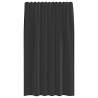 Voile Curtains with Tab Top - 2 pcs Black | Hipo Market