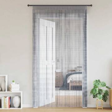 String Curtains (2 pcs, Light Grey) 100x250 cm - Hipo Market